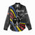 Eswatini Elephant Women Casual Shirt with Cosmic Background and Swazi Flag Colors