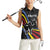 Eswatini Elephant Women Sleeveless Polo Shirt with Cosmic Background and Swazi Flag Colors
