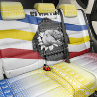 Eswatini Rhino Back Car Seat Cover with African Map and Traditional Swazi Flag Patterns