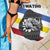 Eswatini Rhino Beach Blanket with African Map and Traditional Swazi Flag Patterns
