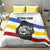 Eswatini Rhino Bedding Set with African Map and Traditional Swazi Flag Patterns