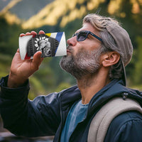 Eswatini Rhino 4 in 1 Can Cooler Tumbler with African Map and Traditional Swazi Flag Patterns
