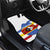 Eswatini Rhino Car Mats with African Map and Traditional Swazi Flag Patterns