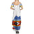 Eswatini Rhino Family Matching Summer Maxi Dress and Hawaiian Shirt with African Map and Traditional Swazi Flag Patterns