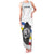Eswatini Rhino Family Matching Tank Maxi Dress and Hawaiian Shirt with African Map and Traditional Swazi Flag Patterns