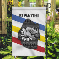 Eswatini Rhino Garden Flag with African Map and Traditional Swazi Flag Patterns