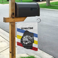 Eswatini Rhino Garden Flag with African Map and Traditional Swazi Flag Patterns