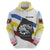 Eswatini Rhino Hoodie with African Map and Traditional Swazi Flag Patterns