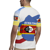 Eswatini Rhino Rugby Jersey with African Map and Traditional Swazi Flag Patterns