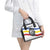 Eswatini Rhino Shoulder Handbag with African Map and Traditional Swazi Flag Patterns