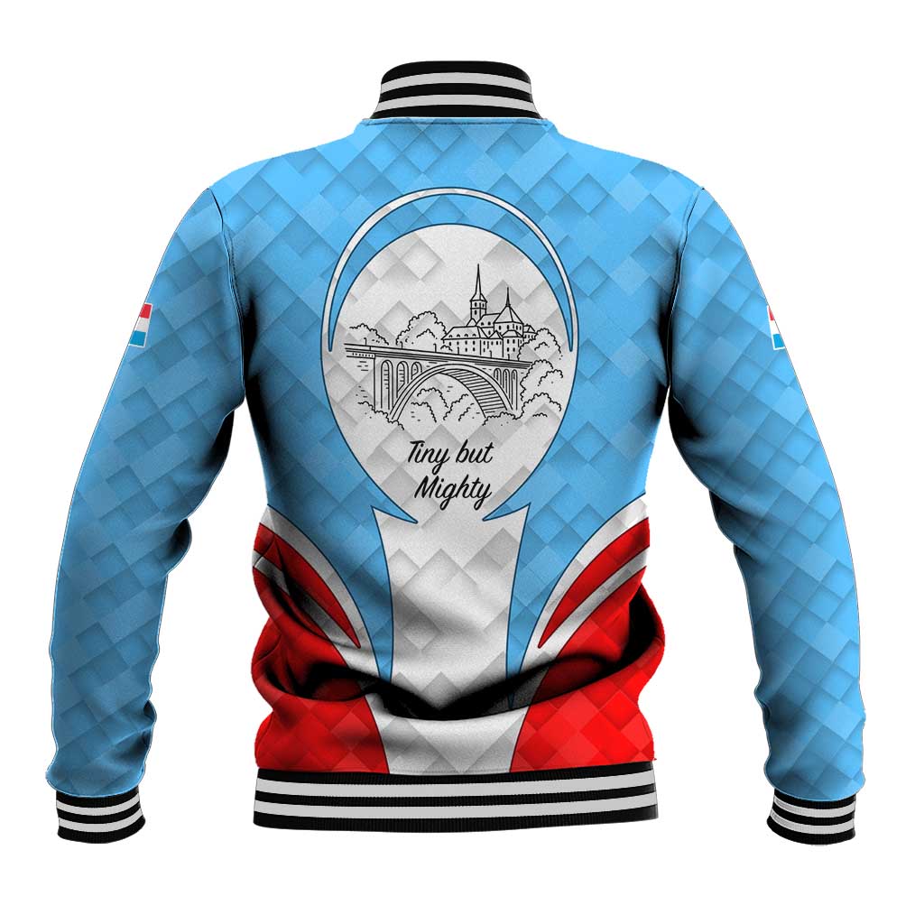 Luxembourg Baseball Jacket with National Coat of Arms and Letzebuerg Text Design