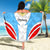 Luxembourg Beach Blanket with National Coat of Arms and Letzebuerg Text Design