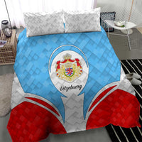 Luxembourg Bedding Set with National Coat of Arms and Letzebuerg Text Design