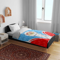 Luxembourg Bedding Set with National Coat of Arms and Letzebuerg Text Design