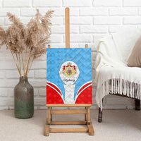 Luxembourg Canvas Wall Art with National Coat of Arms and Letzebuerg Text Design