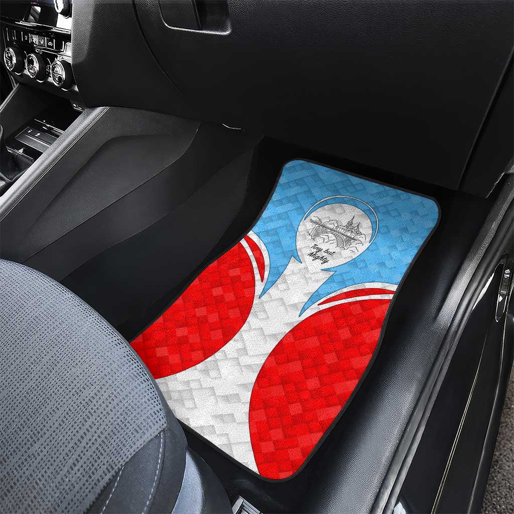 Luxembourg Car Mats with National Coat of Arms and Letzebuerg Text Design