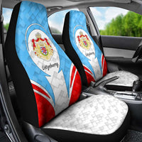 Luxembourg Car Seat Cover with National Coat of Arms and Letzebuerg Text Design