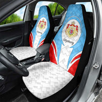 Luxembourg Car Seat Cover with National Coat of Arms and Letzebuerg Text Design