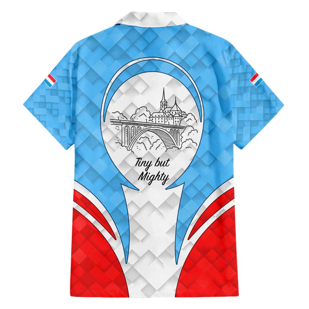 Luxembourg Family Matching Long Sleeve Bodycon Dress and Hawaiian Shirt with National Coat of Arms and Letzebuerg Text Design