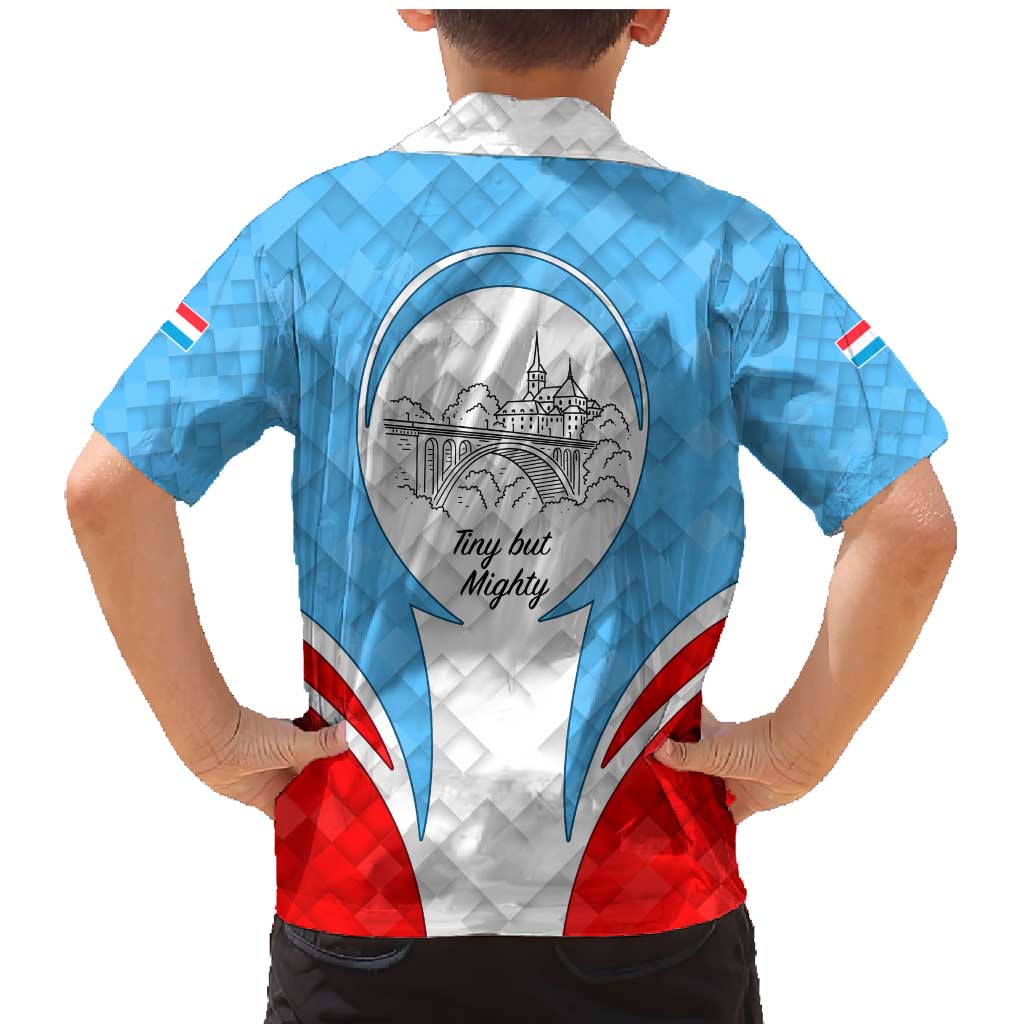 Luxembourg Family Matching Mermaid Dress and Hawaiian Shirt with National Coat of Arms and Letzebuerg Text Design