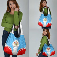 Luxembourg Grocery Bag with National Coat of Arms and Letzebuerg Text Design