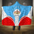 Luxembourg Hooded Blanket with National Coat of Arms and Letzebuerg Text Design