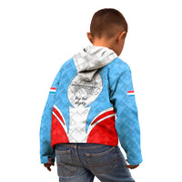 Luxembourg Kid Hoodie with National Coat of Arms and Letzebuerg Text Design