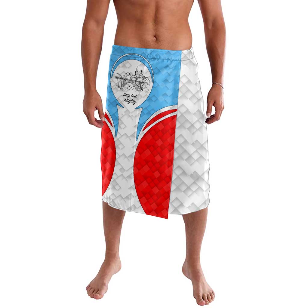 Luxembourg Lavalava with National Coat of Arms and Letzebuerg Text Design