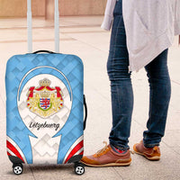 Luxembourg Luggage Cover with National Coat of Arms and Letzebuerg Text Design