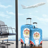 Luxembourg Luggage Cover with National Coat of Arms and Letzebuerg Text Design