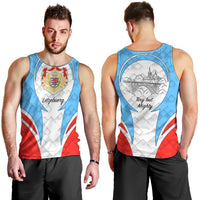 Luxembourg Men Tank Top with National Coat of Arms and Letzebuerg Text Design