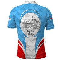 Luxembourg Polo Shirt with National Coat of Arms and Letzebuerg Text Design