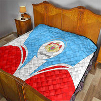 Luxembourg Quilt with National Coat of Arms and Letzebuerg Text Design