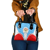 Luxembourg Shoulder Handbag with National Coat of Arms and Letzebuerg Text Design