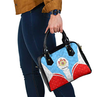 Luxembourg Shoulder Handbag with National Coat of Arms and Letzebuerg Text Design
