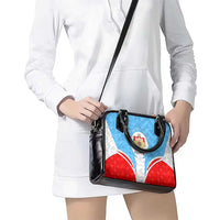 Luxembourg Shoulder Handbag with National Coat of Arms and Letzebuerg Text Design