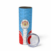 Luxembourg Skinny Tumbler with National Coat of Arms and Letzebuerg Text Design
