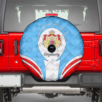 Luxembourg Spare Tire Cover with National Coat of Arms and Letzebuerg Text Design