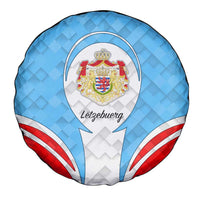 Luxembourg Spare Tire Cover with National Coat of Arms and Letzebuerg Text Design