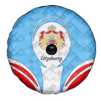 Luxembourg Spare Tire Cover with National Coat of Arms and Letzebuerg Text Design