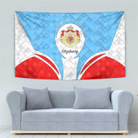 Luxembourg Tapestry with National Coat of Arms and Letzebuerg Text Design