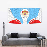 Luxembourg Tapestry with National Coat of Arms and Letzebuerg Text Design