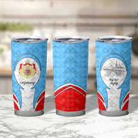 Luxembourg Tumbler Cup with National Coat of Arms and Letzebuerg Text Design