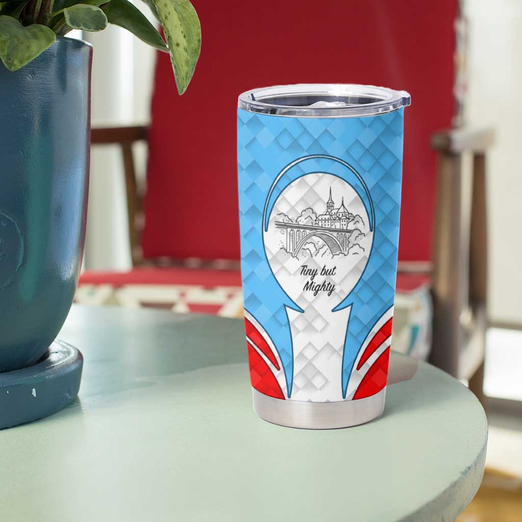 Luxembourg Tumbler Cup with National Coat of Arms and Letzebuerg Text Design