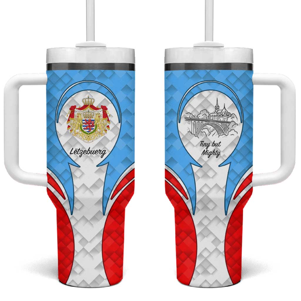 Luxembourg Tumbler With Handle with National Coat of Arms and Letzebuerg Text Design