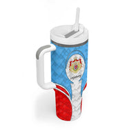 Luxembourg Tumbler With Handle with National Coat of Arms and Letzebuerg Text Design