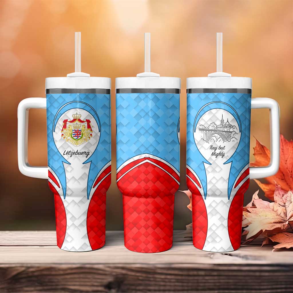 Luxembourg Tumbler With Handle with National Coat of Arms and Letzebuerg Text Design