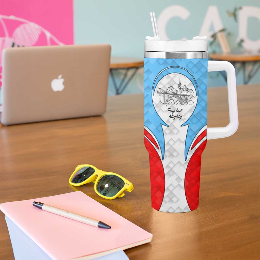 Luxembourg Tumbler With Handle with National Coat of Arms and Letzebuerg Text Design