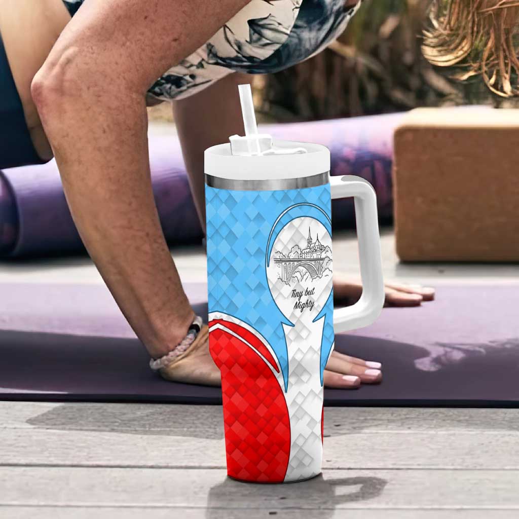 Luxembourg Tumbler With Handle with National Coat of Arms and Letzebuerg Text Design