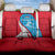 Luxembourg Back Car Seat Cover with National Flag Colors and White Lion Crest Design